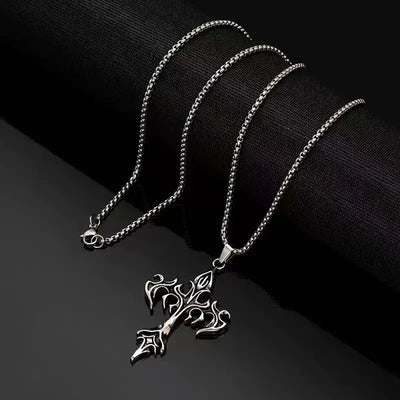 FITFOCUS. Chaine symbole croix fantaisie.
