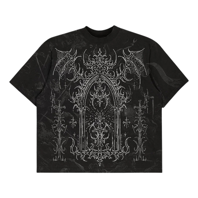 FITFOCUS. Tee shirt gothique winter arc oversize.