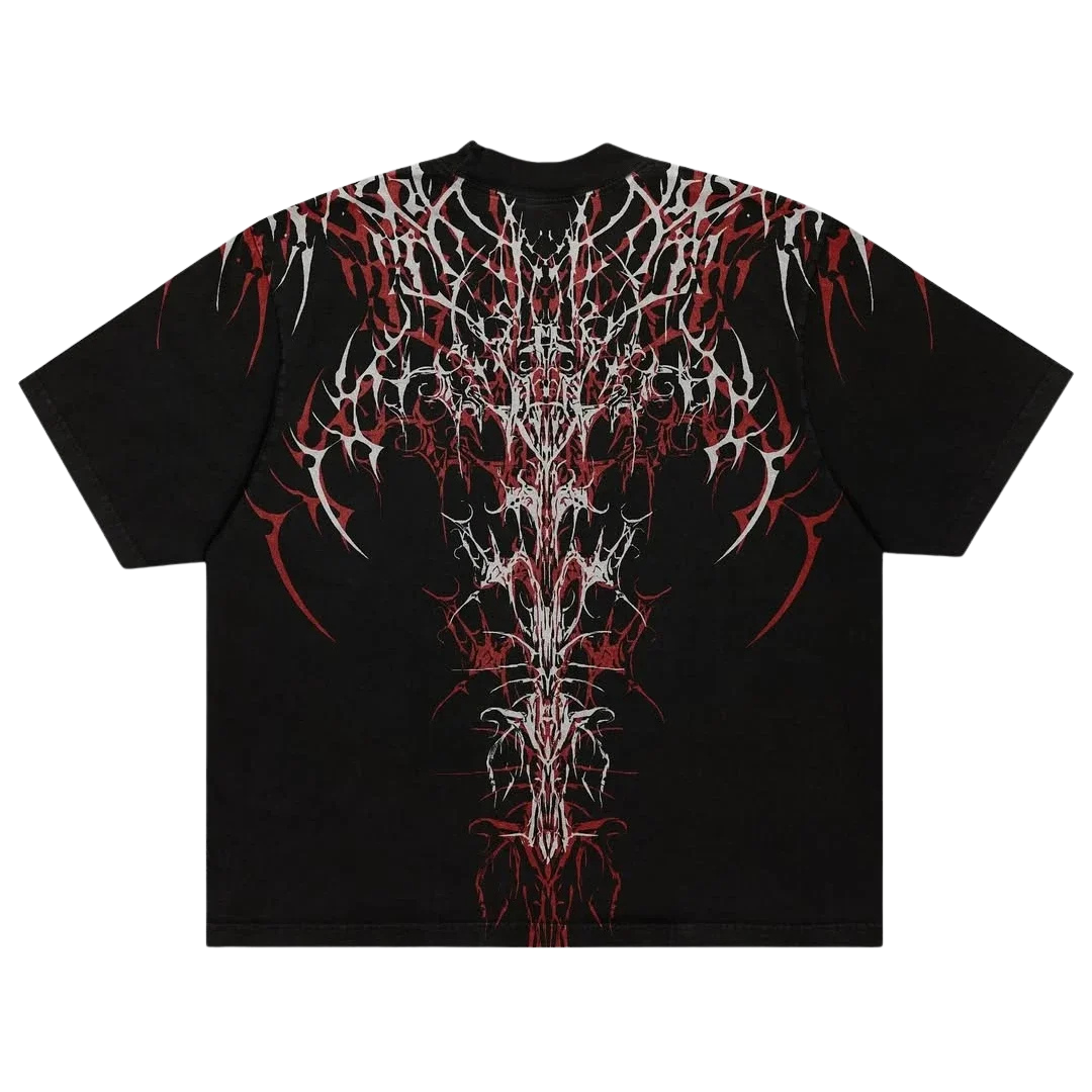 FITFOCUS. Tee shirt gothique winter arc oversize.