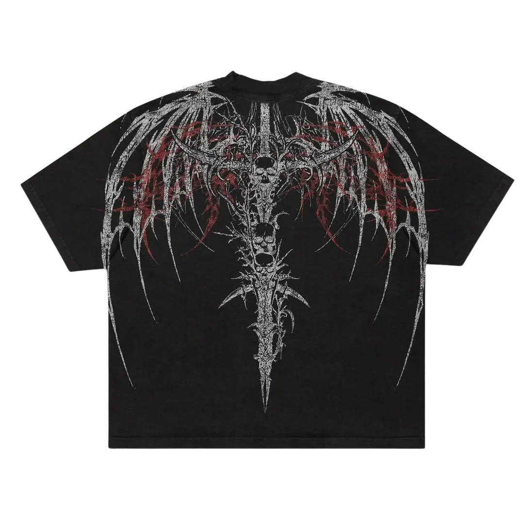 FITFOCUS. Tee shirt gothique winter arc oversize.