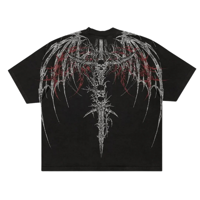 FITFOCUS. Tee shirt gothique winter arc oversize.
