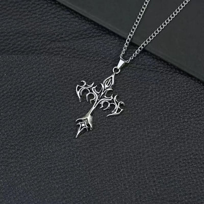 FITFOCUS. Chaine symbole croix fantaisie.